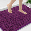 Smiry Bathroom Rugs Mat 36x24, Extra Soft Absorbent Chenille Bath Rugs, Non Slip Rubber Backing Machine Washable Quick Dry Bath Mats for Bathroom Floor, Tub, Shower, Home Decor Accessories, Violet