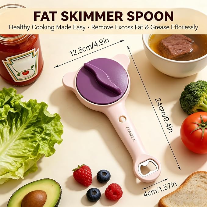 Jar Opener for Weak Hands,4 in 1 Multi-Purpose Jar Openers,Adjustable Jar Opener,Multi-Functional Bottle Openers with Non-Slip Grip for Wine Bottle,Perfect for Arthritis and Weak Hands (Purple)