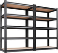 3-Pack Garage Shelving for Multi-Room Home Storage & Organization, 71"H x 32"W x 14"D 5-Tier Adjustable Metal Storage Rack for Tools, Household Items, Garage, Workshop,Pantry&Basement Storage