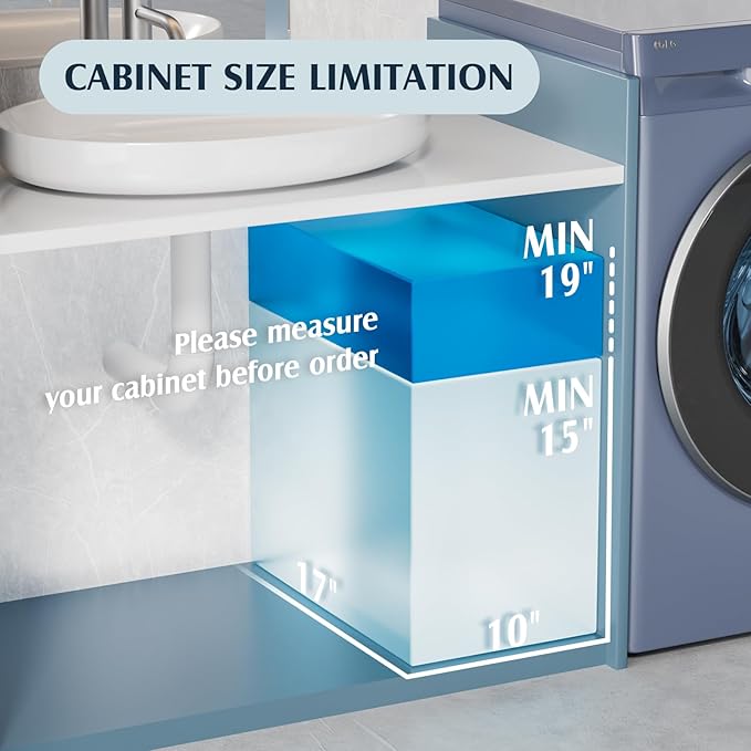 VERIFOST 2 Pack Adjustable Gray Under Sink Organizers, 2 Tier Pull Out Storage, Kitchen Bathroom Office Laundry Room Living Room