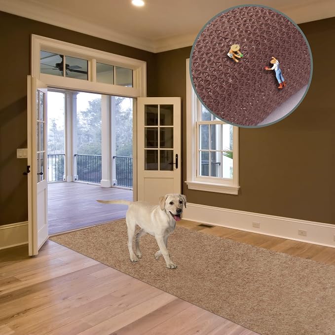 Custom Size Runner Rug 2 ft x 27 ft, 2-82ft Carpet Runners Hallway Entryway Kitchen Garage Laundry Room Area Rugs with Non-Slip Rubber Backing, Sand