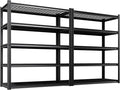 2-Pack Heavy Duty Garage Shelving for Large Storage & Garage Organization, 78"H x 46"W x 20"D 5-Tier Adjustable All Metal Wire Shelf for Tools, Storage Bins, Bulk Items, Warehouse & Workshop