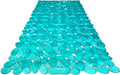 “Pebbles” Non-Slip Bathtub/Shower Mat 27.5”x14” Rectangular, Non-Toxic, Safe, Clean, Machine-Washable, Superior Grip & Drainage, Vinyl, for Smooth Floors ONLY, Transparent Turquoise