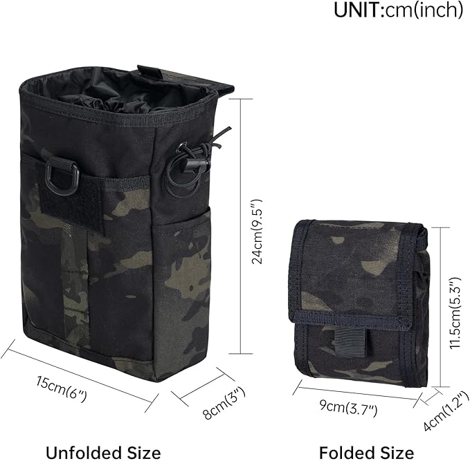 EXCELLENT ELITE SPANKER Molle Dump Pouch Drawstring Magazine Utility Pouch Folding Dump Pouch Waist Bag