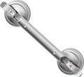 SPECILITE 17 Inch Grab Bars for Bathtubs and Showers, Seniors Handles for Elderly Strong Suction Handicap Safety Handrail for Bathroom Toilet Tiles Glass Gray Silver
