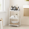Masupu 3 Tier Bathroom Shelf, Bathroom Organizer and Storage for Small Space, Free-Standing Metal Rack Shelves Waterproof for Kitchen, Bathroom, Laundry, Toilet, White