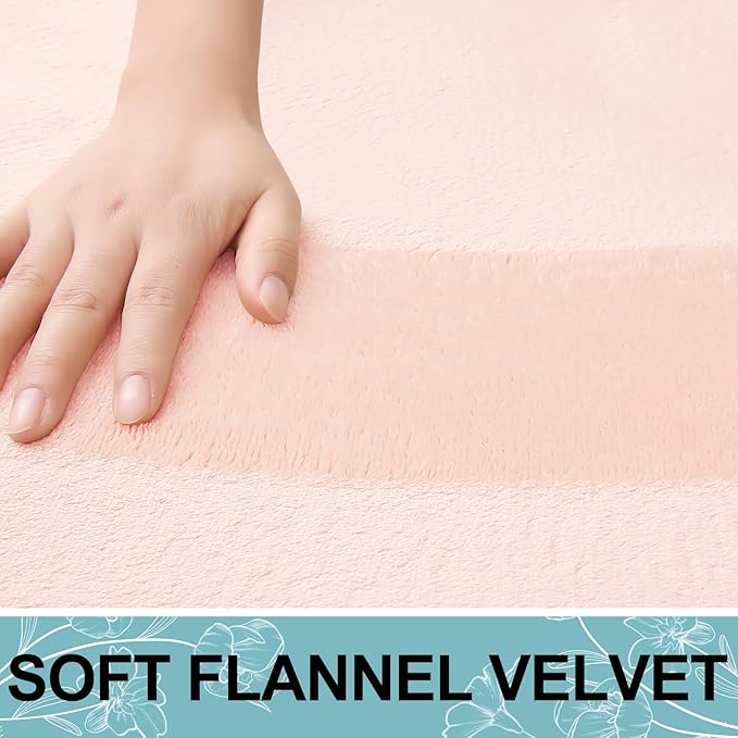 Smiry Memory Foam Bath Mat 59x24, Extra Soft and Absorbent Bathroom Mats, Non Slip Washable Carpet for Floor, Shower and Tub, Pink