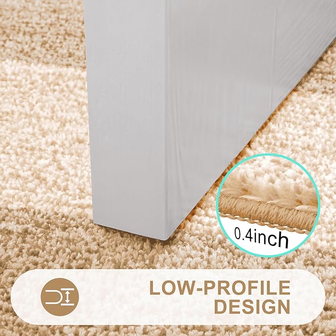 Kitinjoy Indoor Outdoor Door Mat, 59x36 Non-Slip Absorbent Dirt Trapper, Low-Profile Washable Inside Entrance Front Floor Mat, Sturdy Soft Entry Doormats for Entryway, Beige