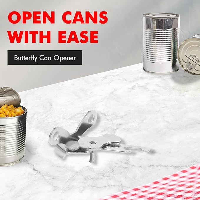 Chef Craft Select Butterfly Can Opener, 4 inches, Nickle Plated
