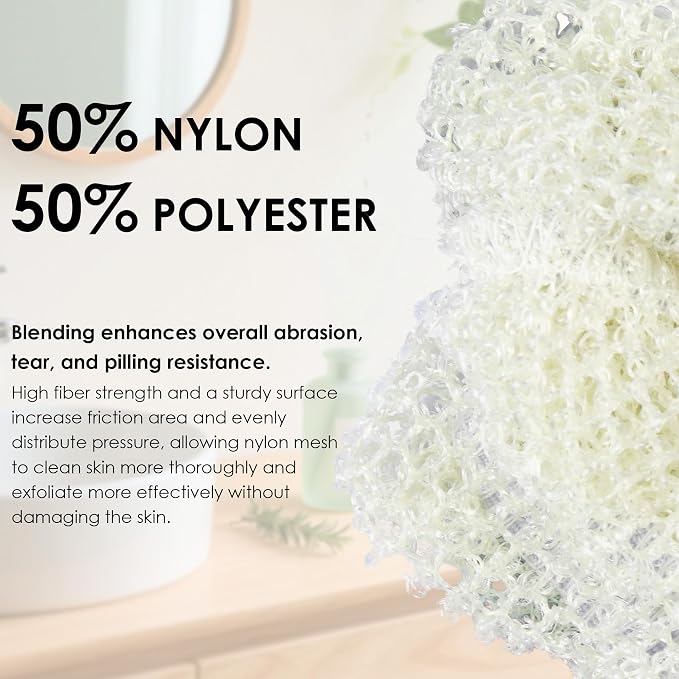 INNERNEED Food-Grade Soft Silicone Body Scrubber Shower Brush Handheld Cleansing Skin Brush, with Exfoliating Net Sponge Case (Pack of 4)