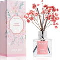 Airkeep Reed Diffuser Set,1.69 fl oz (50 ml) - Cherry Blossom Oil Diffusers with 8 Reed Sticks,Home Fragrance Reed Diffuser for Bathroom Shelf Decor