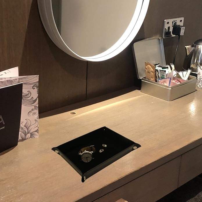 Valet Organizer - Catchall Tray for Jewelry, Wallets, Watches, Keys, Coins, Phones, Glasses - Perfect for Nightstand, Desk, Entryway