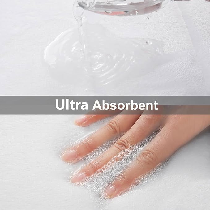 Buganda Memory Foam Bath Mat, 40" x 32", Ultra Soft and Non-Slip Bathroom Rugs, Water Absorbent and Machine Washable Bath Rug Runner for Bathroom, Shower, and Tub, White