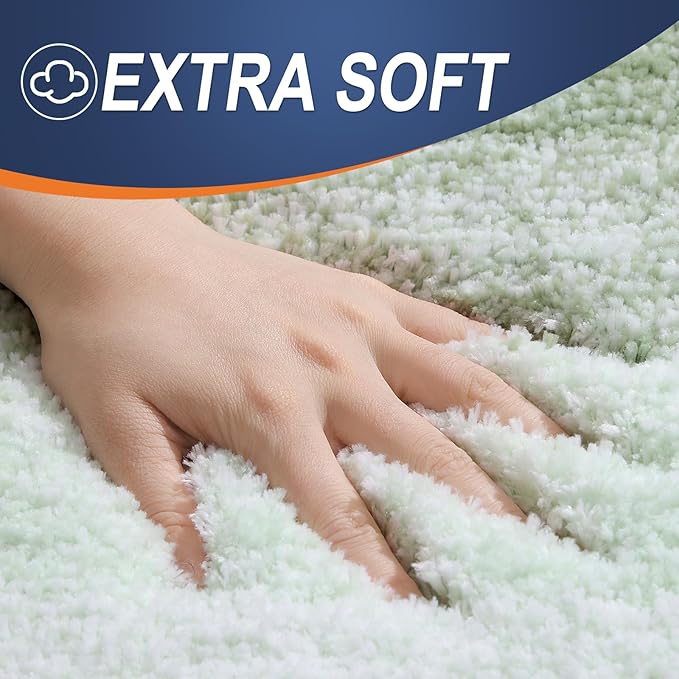 OLANLY Large Bathroom Rugs Mat 50x30, Extra Soft Absorbent Microfiber Bath Rugs, Rubber Backing, Quick Dry, Washable Bath Mats for Bathroom Floor, Tub and Shower, Home Decor Accessories, Sage Green