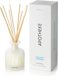 Apotheke Luxury Scented Reed Diffuser for Home, Bergamot Tangerine - 6.7 Fl Oz Essential Oil Aromatherapy - 10 Rattan Scent Sticks Room Diffuser - Long-Lasting Fragrance for Bedroom, Home, Bathroom
