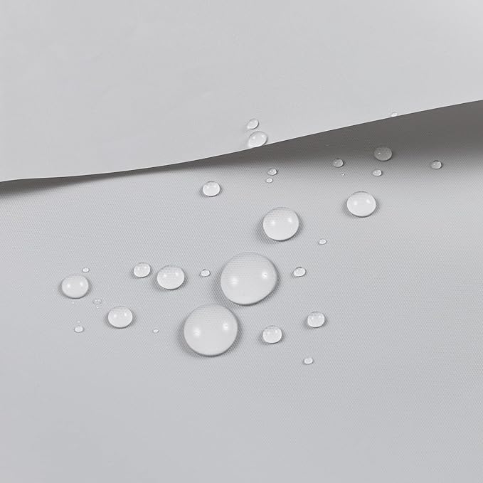 Barossa Design Gray Silver Long Shower Curtain Liner 78" Height - 3 Magnets & Waterproof Lightweight PEVA Shower Liner for Bath Tub, PVC Free, Metal Grommets, Silver Gray, 72x78
