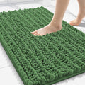 Smiry Bathroom Rugs Mat 30x20, Extra Soft Absorbent Chenille Bath Rugs, Non Slip Rubber Backing Machine Washable Quick Dry Bath Mats for Bathroom Floor, Tub, Shower, Home Accessories, Olive Green