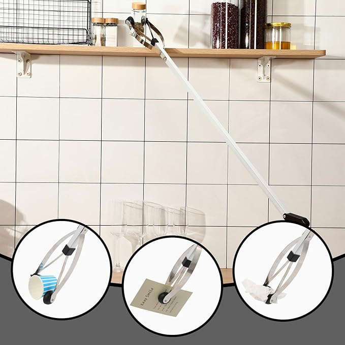 Sabary 10 Pack Suction Cup Reacher Grabber Heavy Trash Picker Grabber Tool, Long Handy Aids Nonslip Claw Reach Tool for Elderly Pick up Stick Arm Extension Litter Picker(Black,43 Inch)
