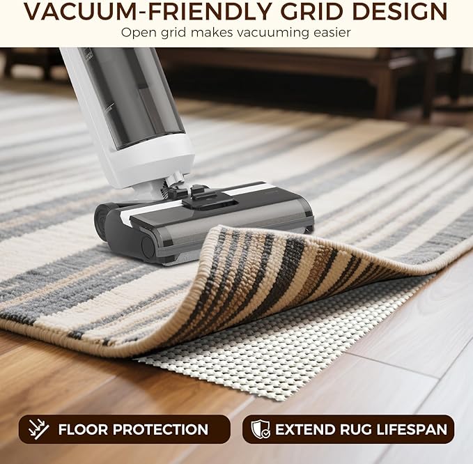 BAGAIL BASICS 2 x 3 FT Rug Pad Gripper for Hardwood Floors, Non Slip Rug Pads for Area Rugs, Extra Thick Under Rug Padding, Protect Your Rugs & Floors