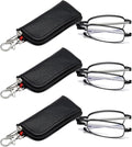 Folding Reading Glasses for Men Women, Keychain Compact Readers Blue Light Portable Pocket Eyeglasses