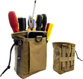 Small Tool Pouch,Utility Tool Bag, Small Toolbox, Screw Driver, Plier Organizer, Flashlight Holster and Knife Holder, Tool Belt Pouches for Electrician,Contractor,Plumber,Carpenter or Daily Home Use