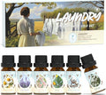 Soulorigin Laundry Fragrance Oils Set, Essential Oil for Diffuser, Aromatherapy Gift, Clean Scent Diffuser Oil, Use with Wool Dryer Balls,Chamomile, Fresh Cotton, Sage, Cedar, Lavender, Cherry Soap