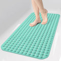 OTHWAY Bath Tub Shower Mat Non Slip, Bathtub Floor Liner Mats for Inside Shower Bathroom, Suction Cups and Drain Holes for Feet Scrubbing, Machine Washable, Soft on Feet, 35x16 Inch, Light Green