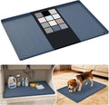 URMONA Waterproof Silicone Under Sink Mat 28'' x 19'' Shelf Liner for Kitchen and Bathroom, Cabinet and Counter Protector, Storage and Organizers, Litter Mat, Pet Cat Puppy Essentials(Light Grey)