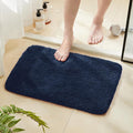 TECHMILLY Super Soft Shaggy Bathroom Rugs, Absorbent Thick Non Slip Microfiber Bath Rugs, Quick Dry Machine Washable Bath Mat for Bathroom Floor, Bathtub and Shower 17"x24"