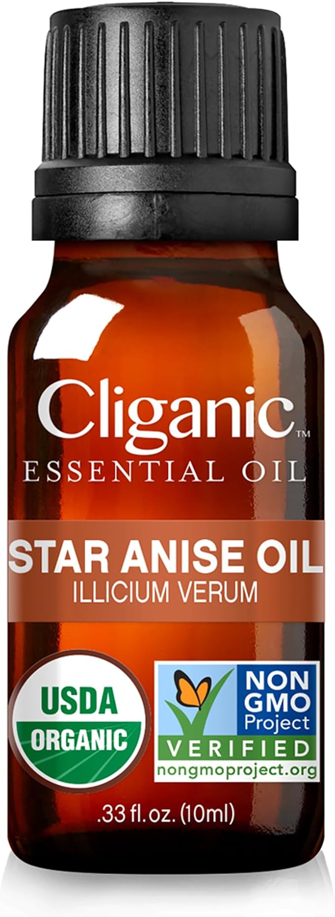 Cliganic Organic Star Anise Essential Oil, 100% Pure Natural for Aromatherapy | Non-GMO Verified