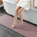 Blush Pink Long Bathroom Mat Rugs 59x17 Diatomaceous Earth Bath Mat Large Quick Dry Bath Mat Non Slip Rubber Backed Super Absorbent Shower Mat, Thin Bathroom Runner Rugs Floor Mat Fit Under Door