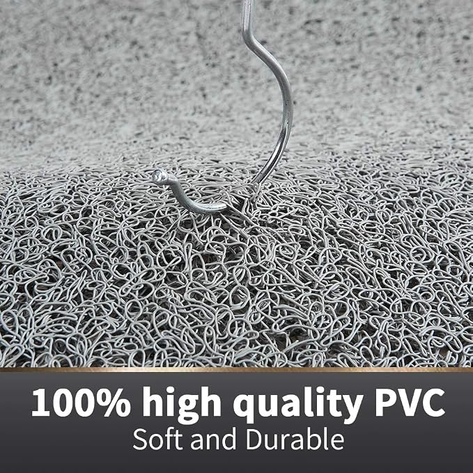 Asvin Soft Textured Bath, Shower, Tub Mat, 24x32 Inch, Phthalate Free, Non Slip Comfort Bathtub Mats with Drain, PVC Loofah Bathroom Mats for Wet Areas, Quick Drying