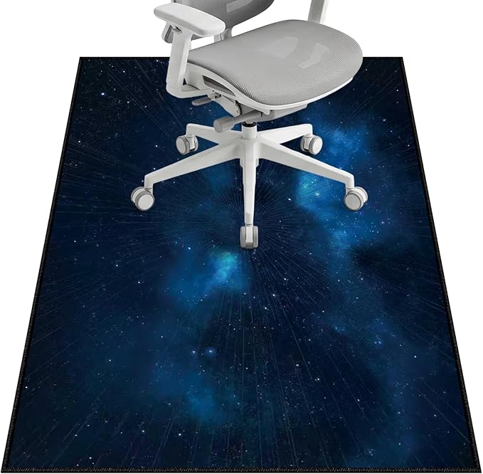 Office Chair Mat for Hardwood Floor&Tile Floor,36"x48" Heavy Duty Desk Chair Mat for Hard Floors,Under Desk Rug for Rolling Computer Chair,Anti Slip,Low Pile Carpet Floor-Starry Blue