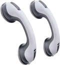 12'' Portable Grab Bars for Bathroom,Ultra Grip Dual Locking Shower Handles for Elderly,Safety Suction Grab Bars for Shower,Balance Assit Hand Rail Support,Injury,Senior,Kids(Gray, 12"-Pack of 2)