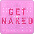 Bathtub Mat Non Slip, Get Naked Square Bath tub Mat Shower Floor Mat with Suction Cups for Adults Kids Elderly 21 X 21 Inch