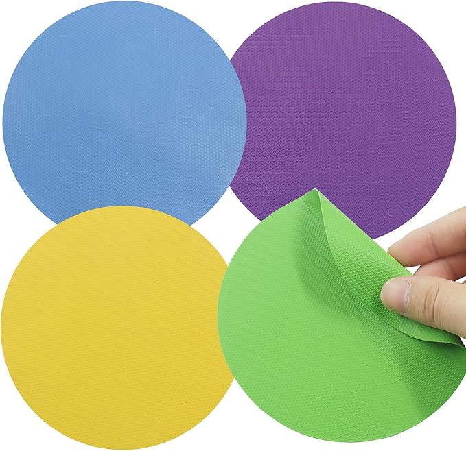 4Pcs Rubber Jar Opener, Heat-insulated Non-Slip Gripper Pads Kitchen Tool, Multi Function Can Opener for Easy Opening/Arthritis Weak Hands(Circle)