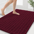 Smiry Bathroom Rugs Mat 40x32, Extra Soft Absorbent Chenille Bath Rugs, Non Slip Rubber Backing Machine Washable Quick Dry Bath Mats for Bathroom Floor, Tub, Shower, Home Decor Accessories, Burgundy