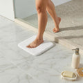 TYUU Small Bath Mat, Ultra Soft Bathroom Rugs Non Slip Washable, Super Absorbent Quick Dry Bath Rug with Rubber Backing for Bathroom Floor, Shower, or Sink, White 12" x 12"