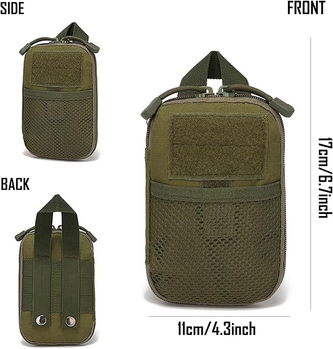 Tactical Molle Pouch – Compact EDC Utility Gear Pouch, Water-Resistant & Abrasion-Resistant 800D Nylon Belt Bag, Military Carry Accessory for Phone, Tools, and Essentials