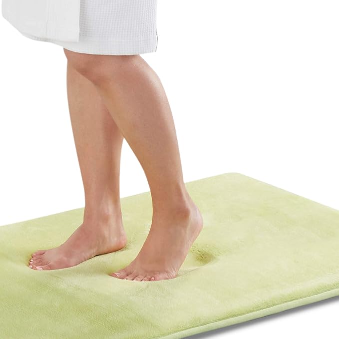 Bath Mats for Bathroom Non Slip - Lime 72" x 24" Memory Foam Bathroom Rugs - Quick Dry Bath Mat