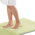Memory Foam Bath Mat Non Slip Absorbent Super Cozy Velvet Bathroom Rug Carpet (22 inches X 36 inches, Lime)