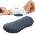 COMFYTHERA Lumbar Support Pillow for Sleeping Memory Foam Lumbar Support Cushion for Lower Back Pain Relief, Back Support Bed Pillow Waist Support (Dark Grey, Large)