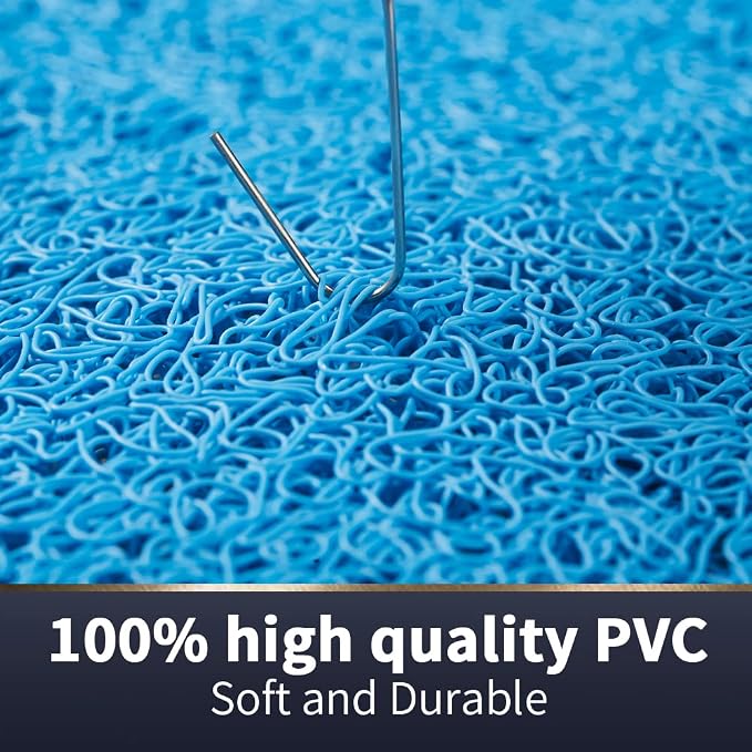 Asvin Soft Textured Bath, Shower, Tub Mat, 47x16 Inch, Phthalate Free, Non Slip Comfort Bathtub Mats with Drain, PVC Loofah Bathroom Mats for Wet Areas, Quick Drying