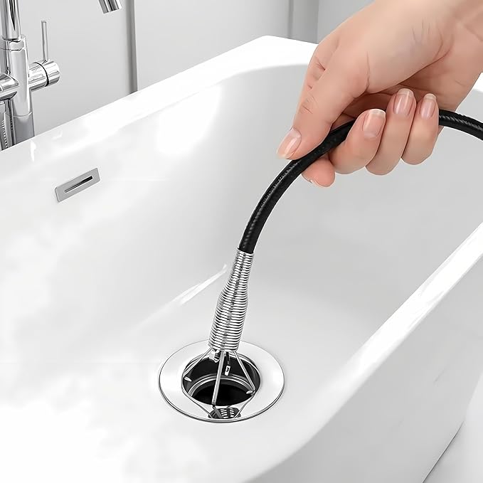 Drain Snake, Drain Clog Remover - Gutter Cleaning Tools Drain Cleaner for Toilet Sewer Shower Kitchen Bathroom Tub Clogged Drains Opener Cleaning Tool, Flexible Grabber Claw Pick Up Reacher (79 inch)