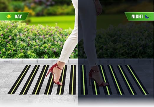 Chesk Grip Tape for Stairs – 4in x 30ft Glow in the Dark Black Grip Tape – Adhesive Stair Treads Non-Slip Indoor and Outdoor – Anti-Slip Stair Strips for Skateboard, Shower, Floor, Steps
