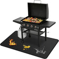 Under Grill Mats for Blackstone - 48 x 30 Inch BBQ Mats for Outdoor Grill Deck Protector, Double-Sided Fireproof Oil-Proof Waterproof Griddle Floor Mat for Outdoor Grilling, Easy to Clean