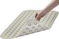 Yanzifly Bathtub Mat Non Slip Bath Mat for Tub Silicone Soft Bath Tub Mat Non Slip Shower Mats, Suction Cups Bath Tub Anti Slip Matt for Family Use, Machine Washable- Beige