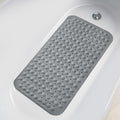 ZHICHENG Bath Mat - Shower Mat Non Slip - Long 31.88 x 15.74 Inch Bathroom Mats for Tub Nonslip - Anti Slip Bathmats - Bathtub Mat Non Slip with Massage Particles (Gray)