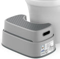 MR.SIGA Toilet Stool Squat Adult, Bathroom Stool Heavy Duty, Anti Slip Toilet Step for Bathroom, Toddler Step Stool for Kids, Light Gray & Dark Gray