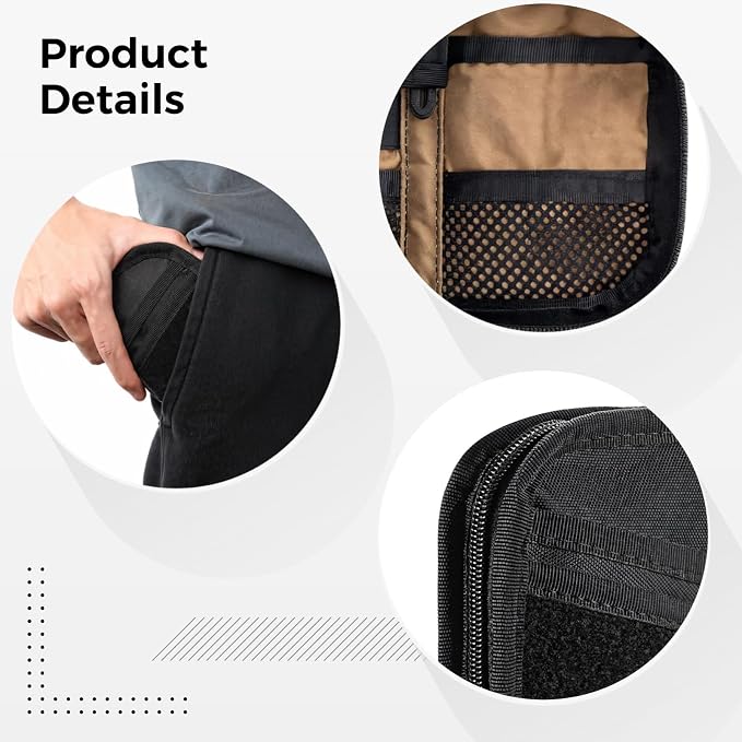 EDC Organizer Pouch Mini Tactical Gear Bag, Compact Utility Tool Holder, Everyday Carry Storage Case with MOLLE System, Military Style Equipment Organizer for Tools